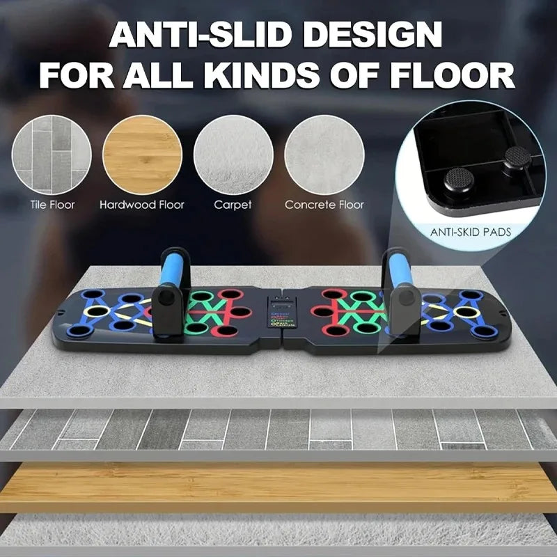 NW Smart Automatic Count Push Up Board Foldable Multi Push up Stand with Body Sensor Counter Core Strength Muscle Stable Home
