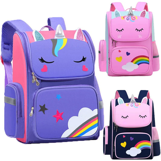 Kinderrucksack für Mädchen Einhorn Kinderrucksack Regenbogenaugen Schultasche Teenager Mädchen Rucksack für Reisen Wasserdicht Mochilas