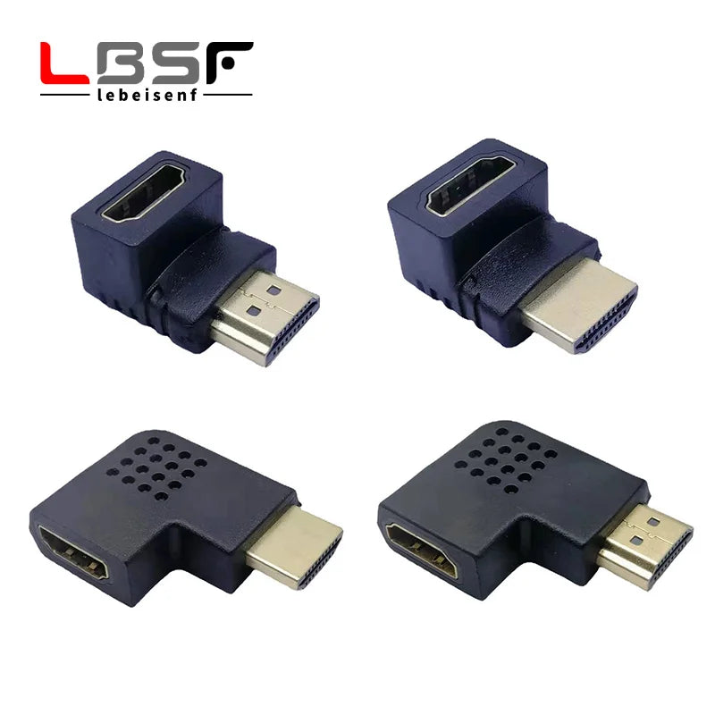 Adaptateur HDMI latéral adaptateur TV LCD adaptateur HDMI mâle vers femelle coudé à 90 degrés en L
