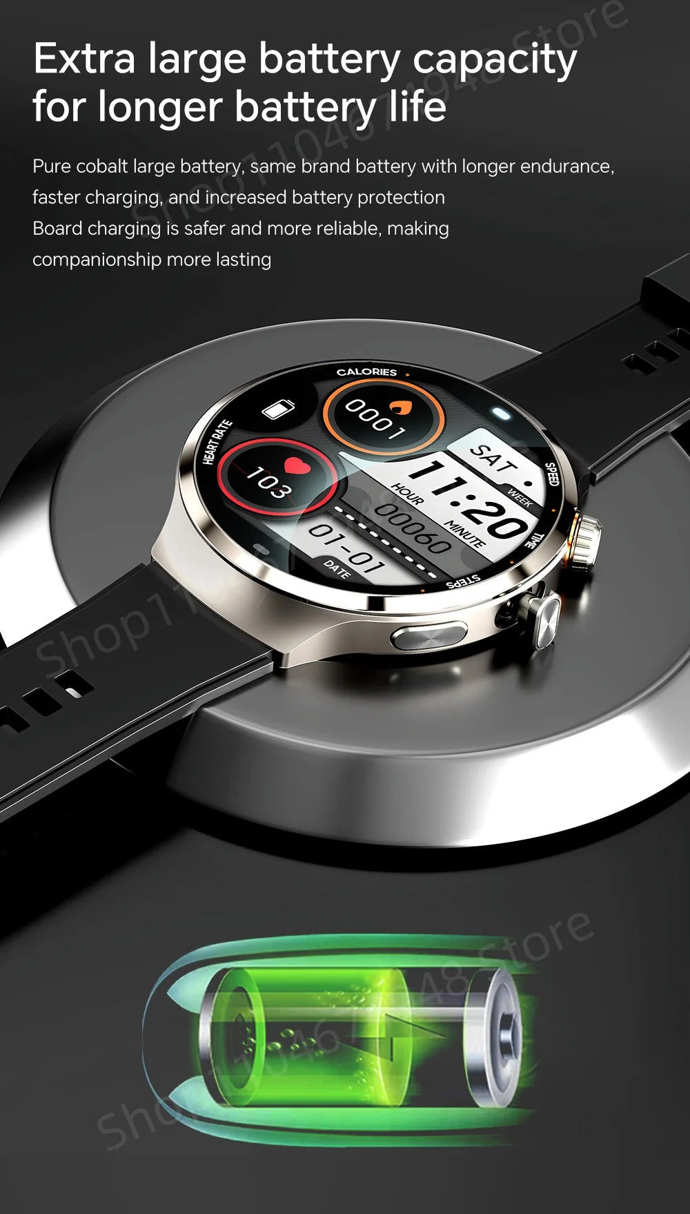 Montre intelligente 4G/5G Full Netcom 1,98 pouces Amoled avec caméra rotative à 210°, Android 13.0, double système GPS, batterie 1900 mAh