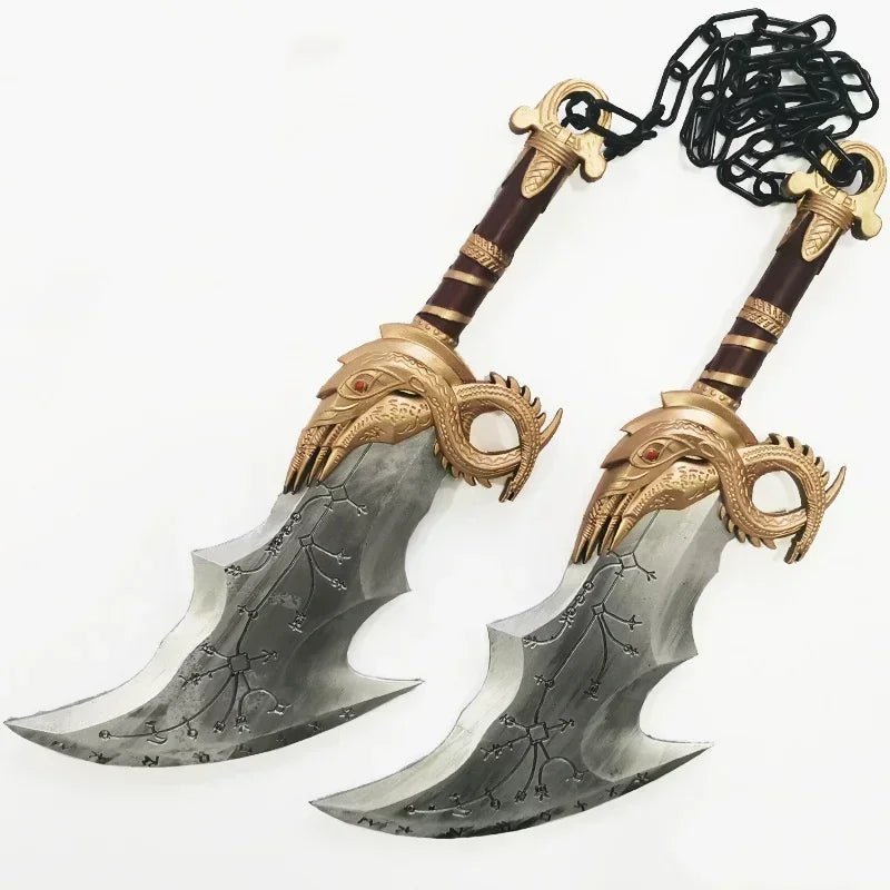 92cm Kratos Axe Katana Athena Leviathan Blade of Chaos Sword God of War 4 Cosplay Prop Real Size Japanese Katana Samurai Sabre