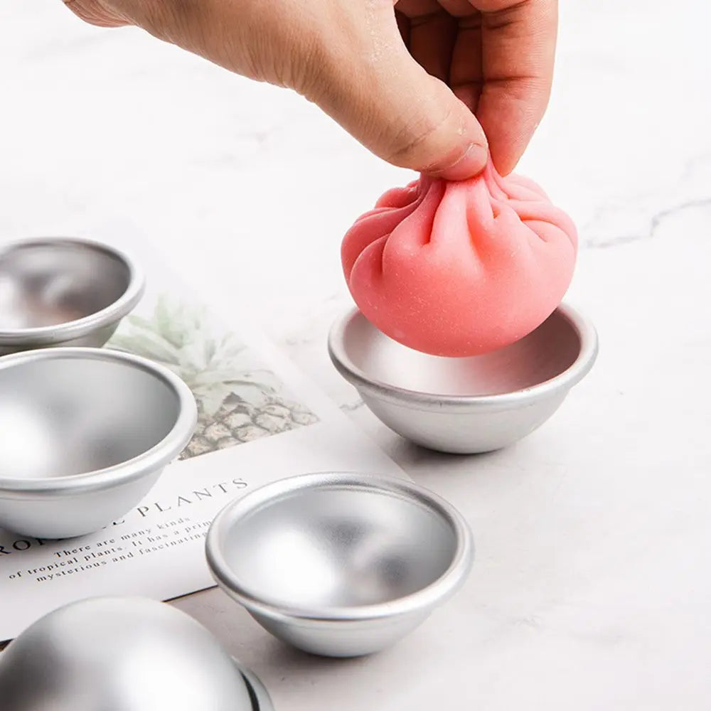 Sphere Bath Half Round Daifuku Dessert Pan Tin Baking 3D Aluminum Ball Mochi Mold Cake Pastry Mould Snowball