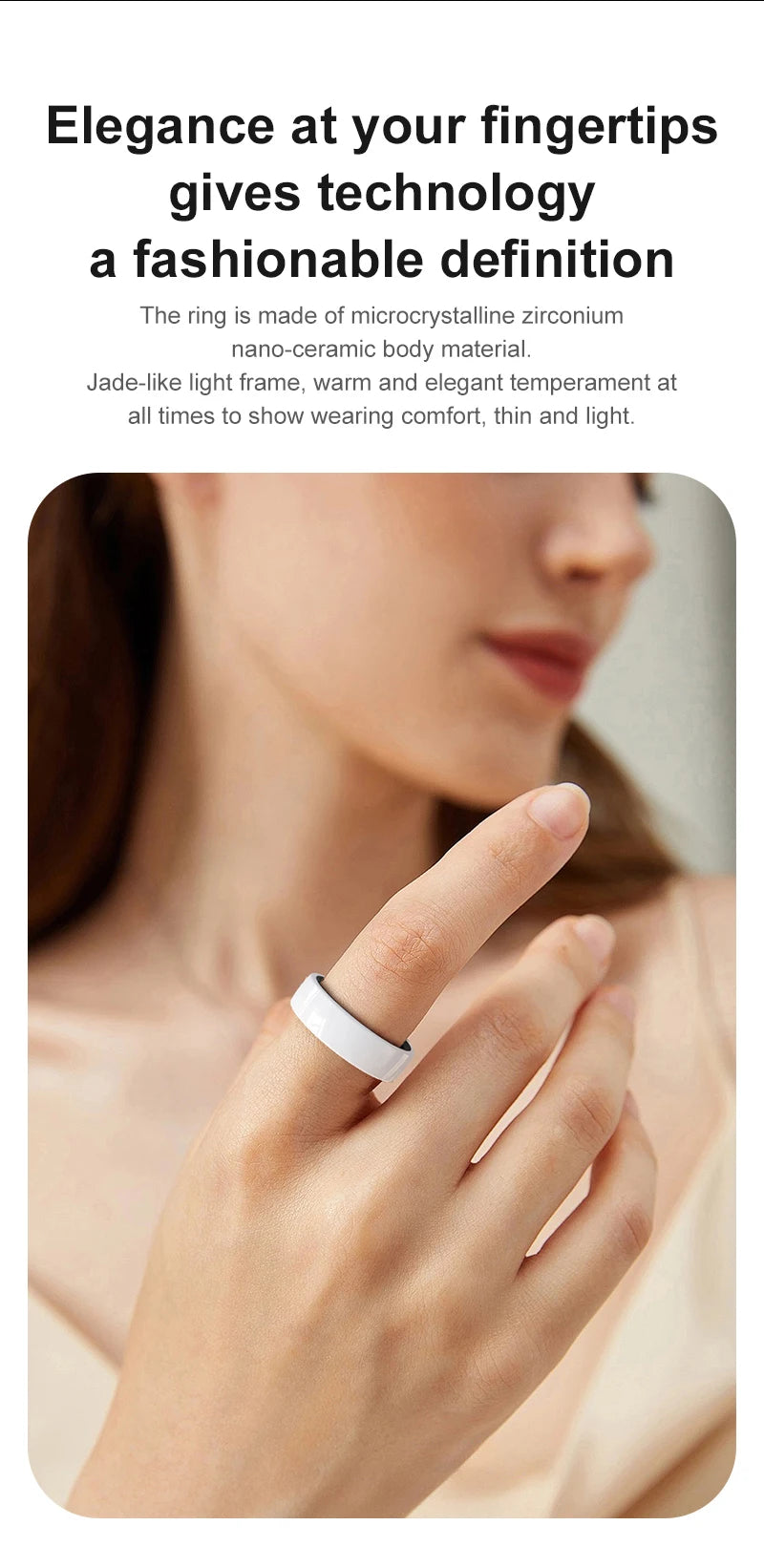 Bague Intelligente R12 Étanche 5ATM avec Étui de Chargement Hommes Femmes Moniteur de Fréquence Cardiaque et de Sommeil Smart Ring Sport Pour Téléphone Xiaomi Samsung
