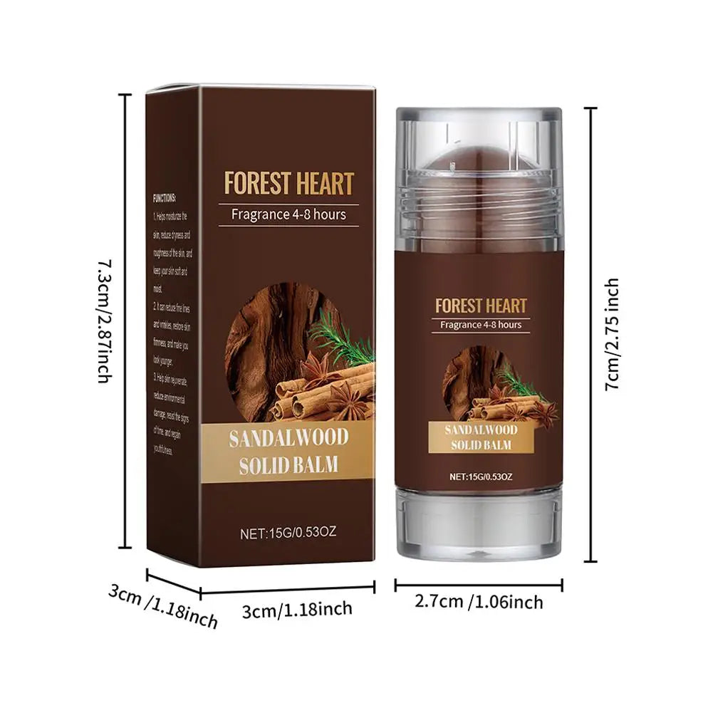 Sandelholz Festparfüm für Männer Holzig Leichtes Parfüm Balsam Langanhaltender Duft Deo-Stick Geruchsentferner Feste Balsame