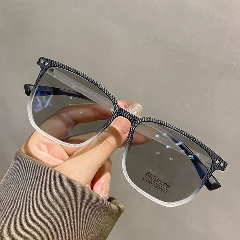 Modedesign photochrome Myopiebrillen für Herren Damen Luxus Anti-Blaulicht-Brillen Unisex Augenschutzbrillen