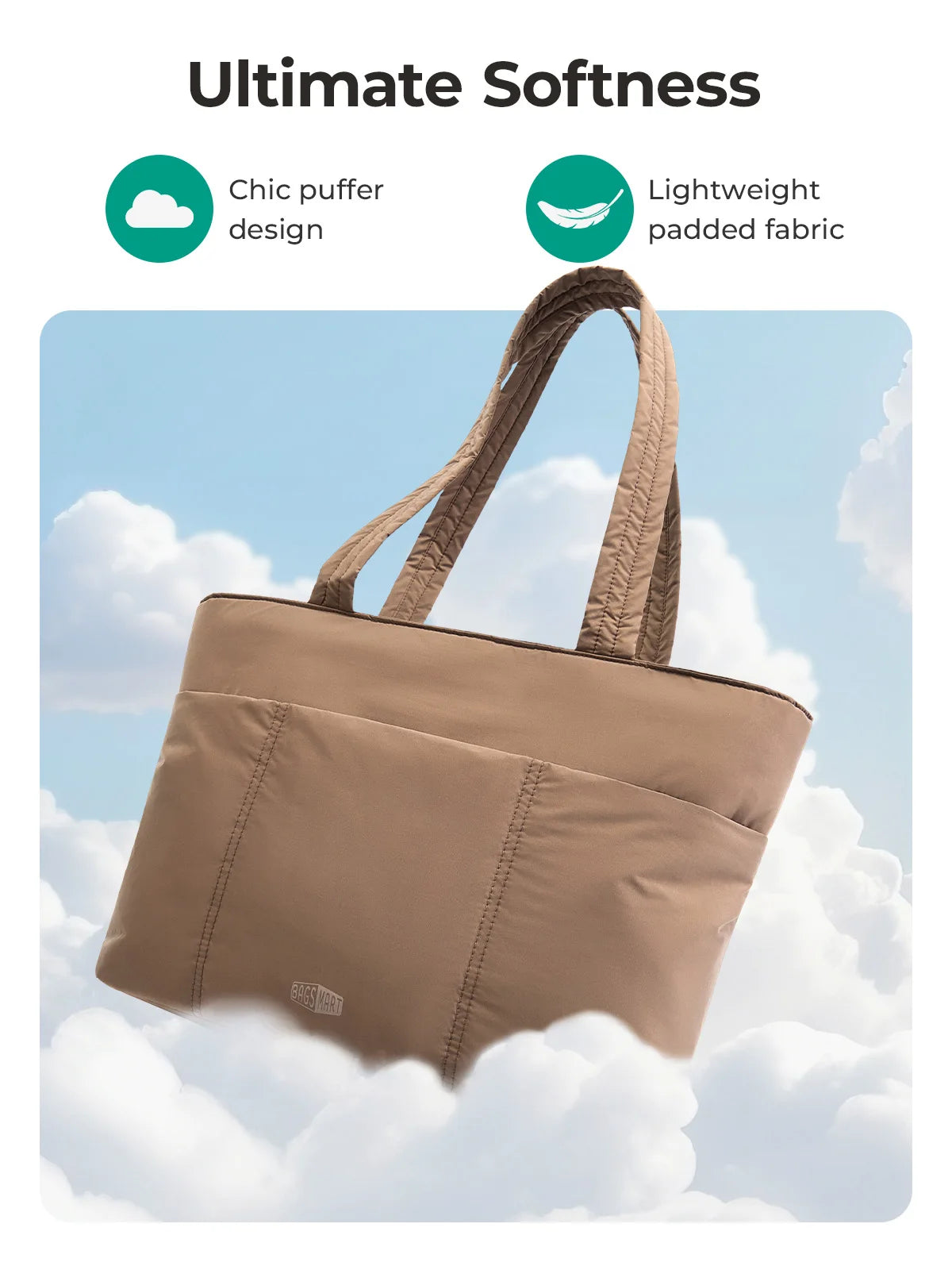 BAGSMART Tote Bag Brand Luxury 2025 Original Bags Travel Women's Bag Large Capacity School College Hand Bags for Ladies