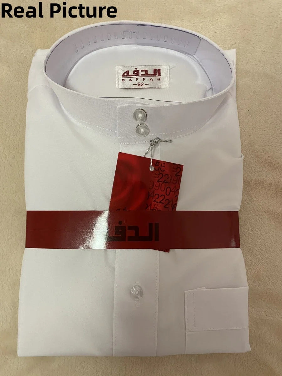 Neu 2025 Naher Osten Muslim Männer Kleid Langarm Jubba Thobe Ramadan Eid Dishdasha Robe Muslimisch Islamische Kaftane Arabische Kleidung