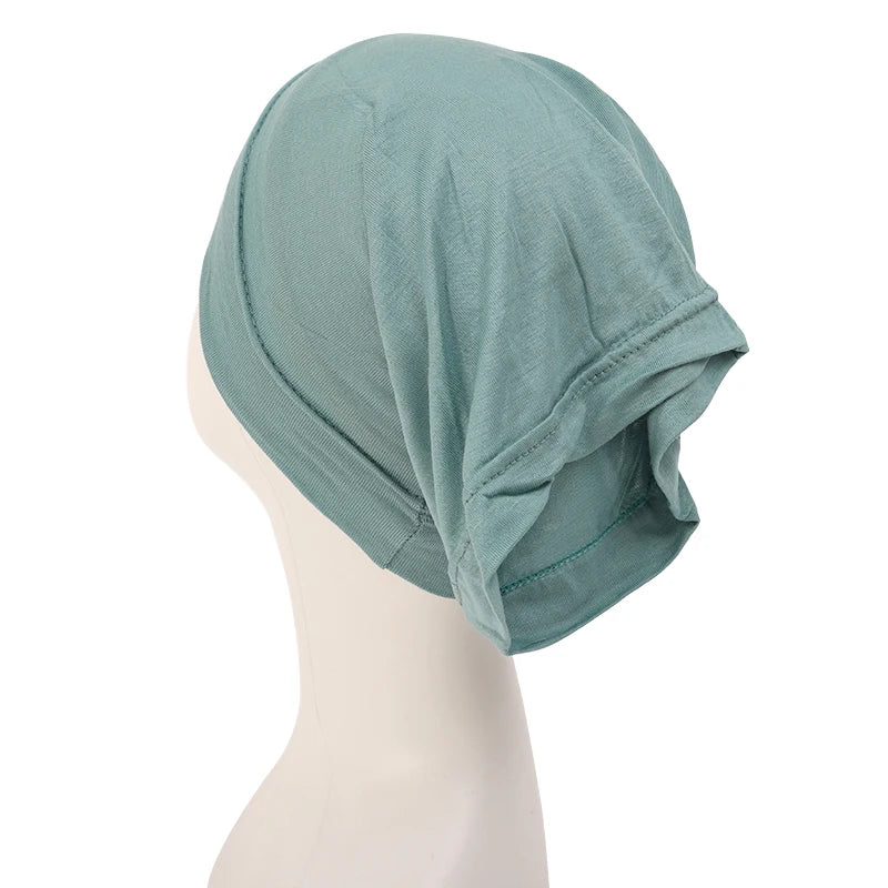 Bonnet Hijab Musulman Turban Foulard Coton Modal Voile Uni Casquette Sous Écharpe Musulmane Femme Foulard Turban Hijabs Chapeau Islamique