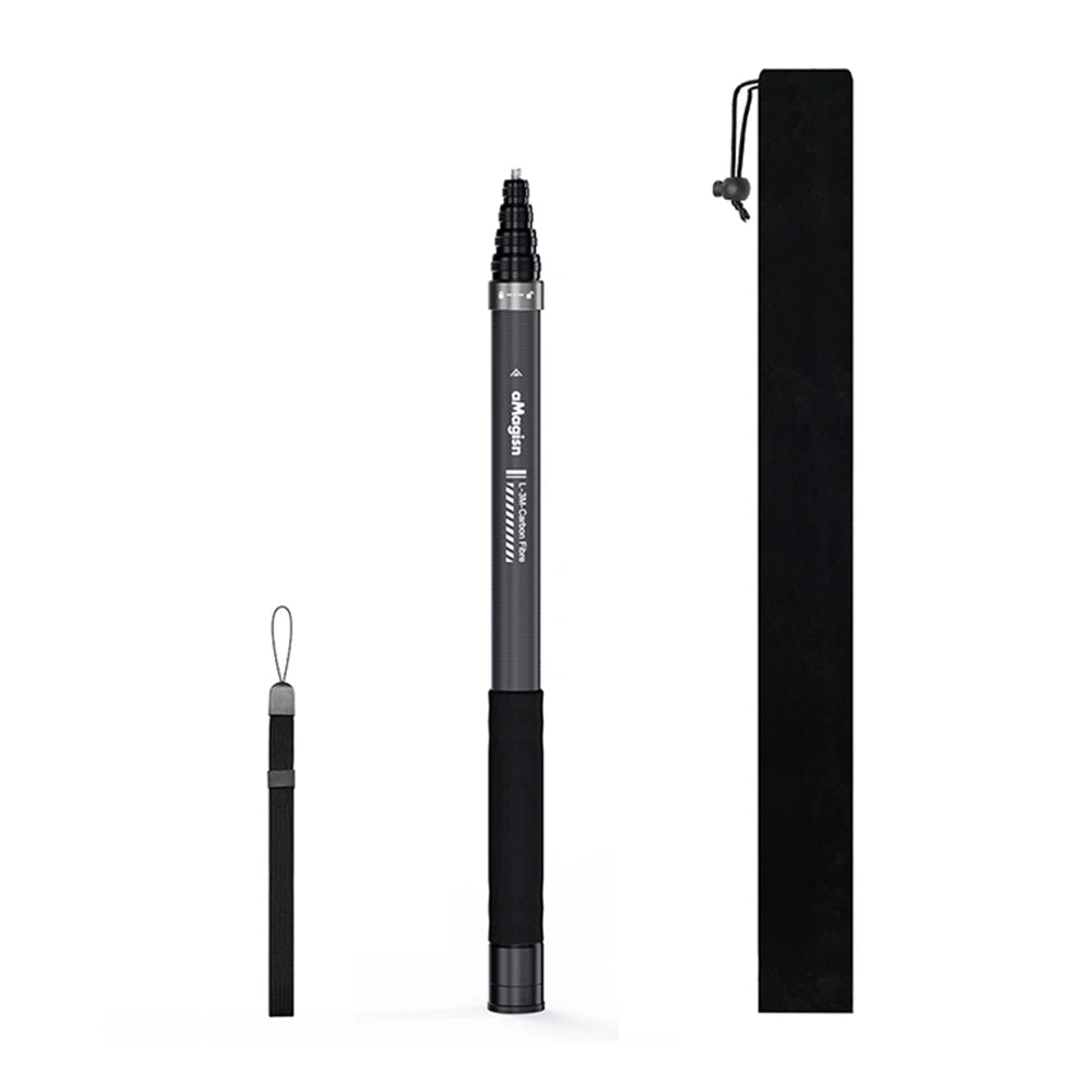Invisible Selfie Stick Carbon Fiber Extension Pole Adjustable Hand Grip for Insta360 X5 X4 X3 for OSMO for GoPro Hero