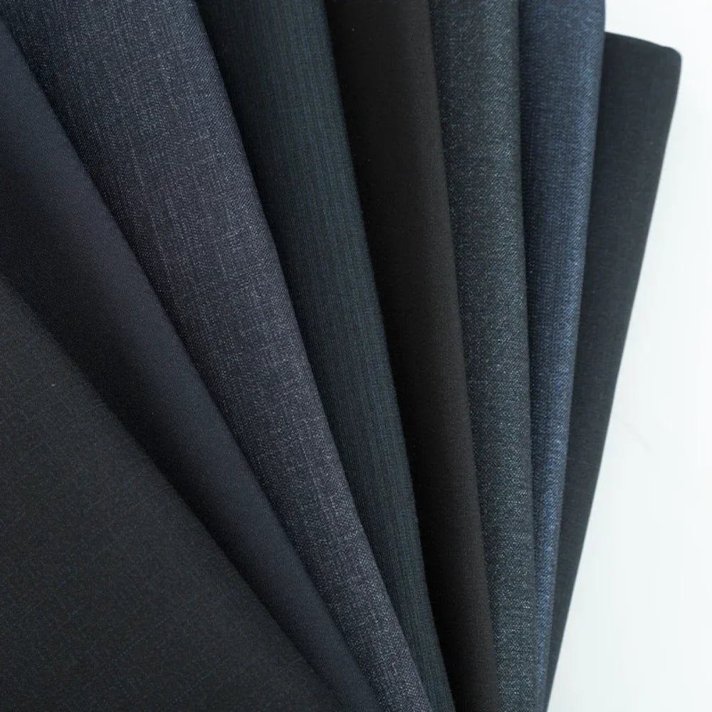 Tissu de Costume Élastique Haute Densité Mince Épais Manteau Pantalon Jupe Vêtements Design Tissu Anti-Boulochage Anti-Décoloration Vente en Gros au Mètre