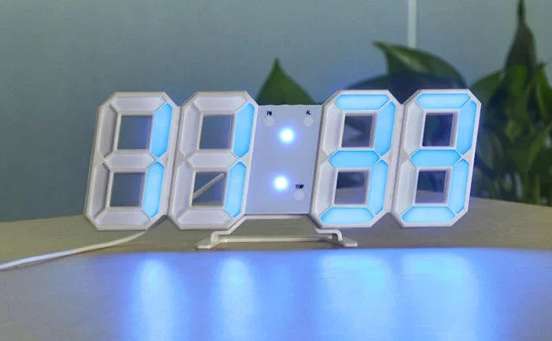 Produkte kaufen Uhr 3D LED Digital Wecker Wanduhr Zeit/Datum/Temperatur für Zuhause/Küche/Büro Uhren Deko Garten