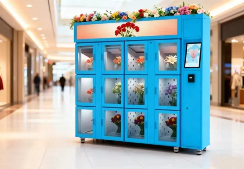 Customized Low-Energy Flower Vending Machine: Refrigerated, Wifi-Connected & Transparent Quality