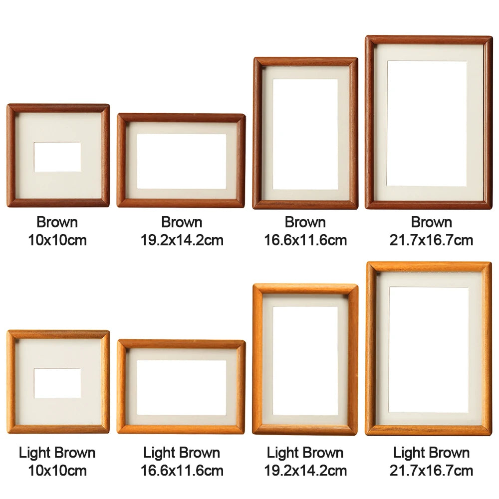 New 6/7/8 Inch Black Walnut Photo Frame Simple Handmade Mortise Tenon Photo Frame Real Wooden Picture Frame