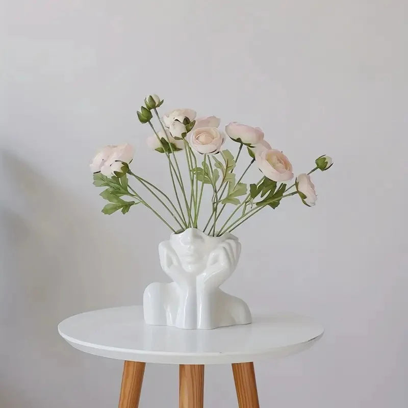Multifunktionaler Schreibtisch-Organizer, kreative menschliche Körperform-Vase, Make-up-Pinsel- und Stifthalter, Statuen-Ornament, Heim- und Bürodekoration
