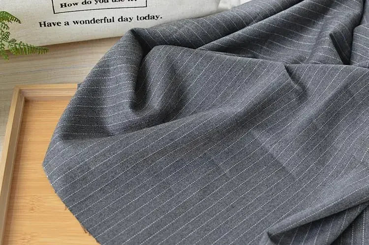 Micro-elastischer Anti-Falten-Anzug, gestreifter Stoff, Frühling, Herbst, Hose, Weste, Rock, Mode zum Nähen, Design, Großhandel, Stoff