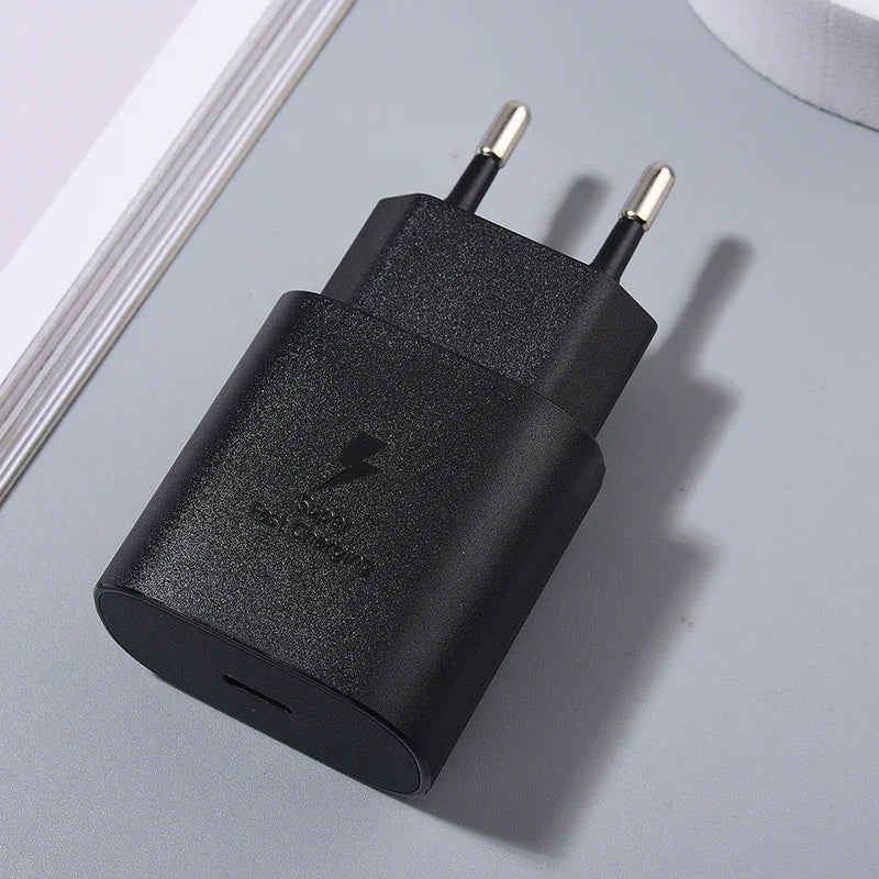 Samsung M55 M54 F55 A36 A16 5G 25W Ladegerät Super Fast Charge Adapter für Galaxy S25 S24 S23 S22 S21 S20 Note20 Ultra Note10 Plus