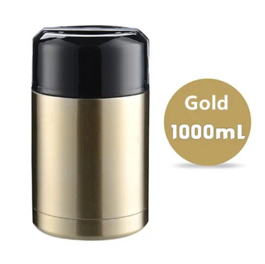 Boîte à déjeuner isotherme grande capacité 800ML/1000ML, Portable en acier inoxydable, Contenants alimentaires pour soupe, Bouteilles isothermes