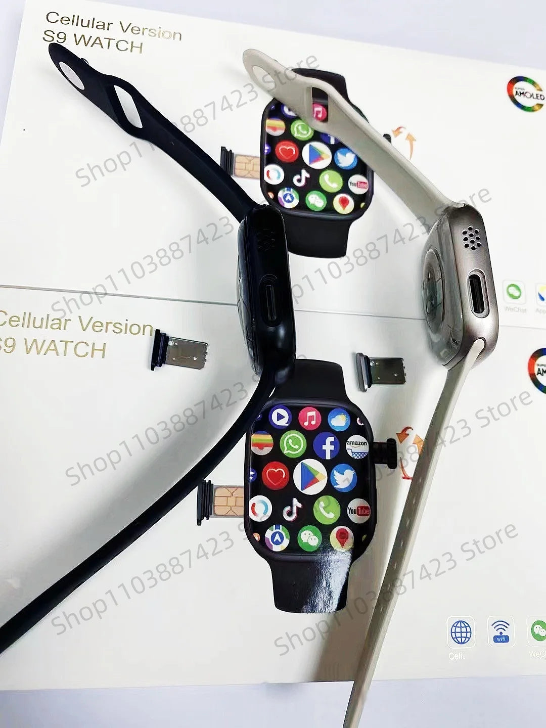 CD99 Uhr X 5G Smartwatch 2,29 Zoll AMOLED 5G LTE Smartwatch mit 180° drehbarer Kamera GPS WiFi SIM-Kartensteckplatz Gesundheitsüberwachung