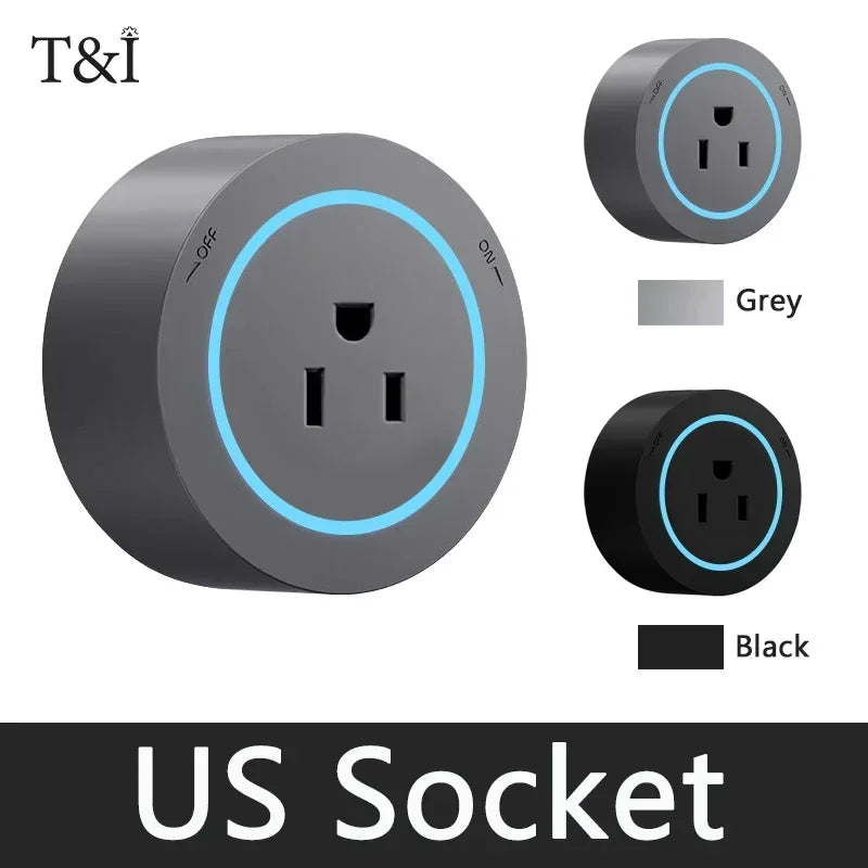 Wall Electrical Track Socket Home Kitchen Office Removable Extension Rail Socket Round Module Surface Mounted In The Countertop
