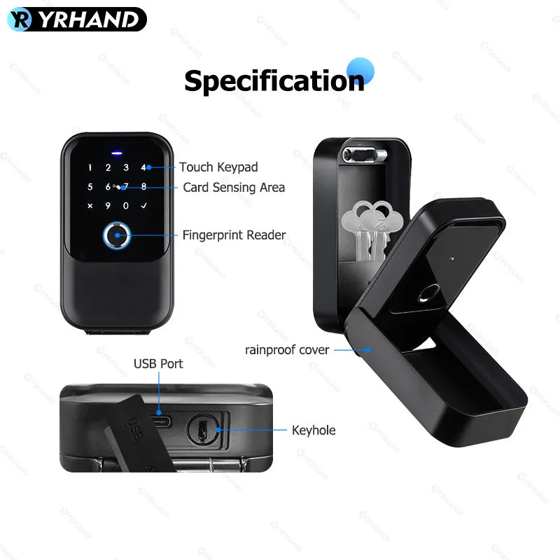 TTlock Smartkey Lock Box Home Key Wireless Smartlock Box Elektronische Schlüsselbox App Digital Code Bluetooth Key Safe Vorhängeschloss für Gastgeber