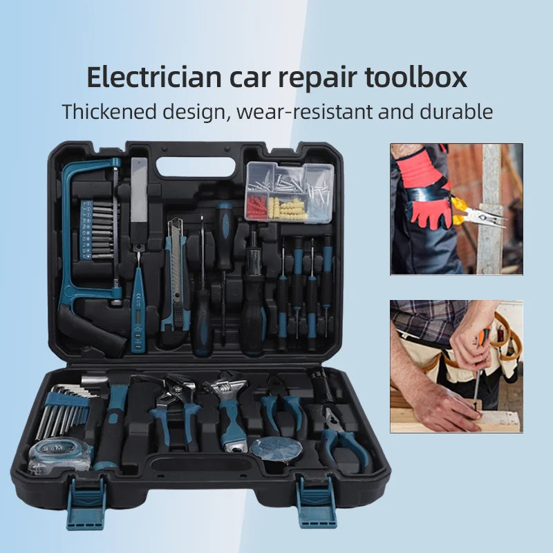 ZTEN Multifunktions-Elektriker-Reparaturwerkzeugkasten Reparatur-Kombinationswerkzeug mit Heißklebepistole Heimwerker-Werkzeugset