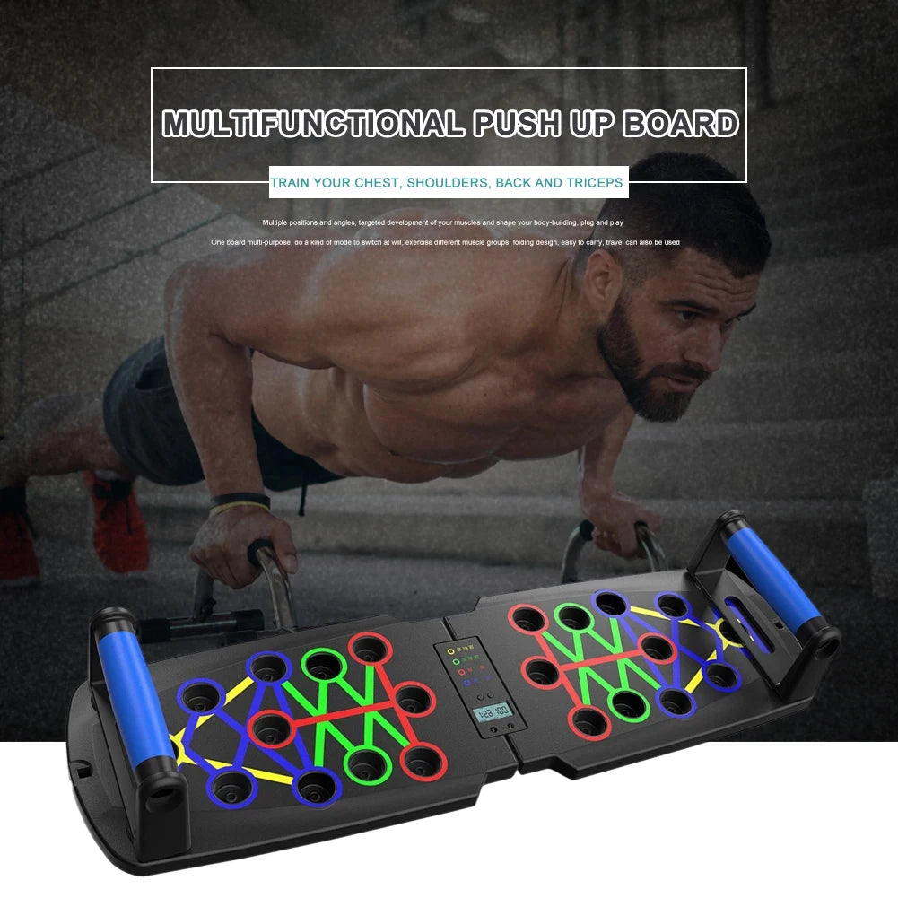 NW Smart Automatic Count Push Up Board Foldable Multi Push up Stand with Body Sensor Counter Core Strength Muscle Stable Home