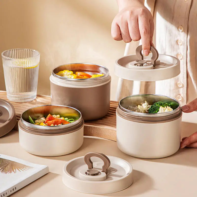 350ml/650ml Food Thermal Jar Insulated Soup Cup Thermos Containers Stainless Steel Lunch Box Thermo Keep Hot for School Children