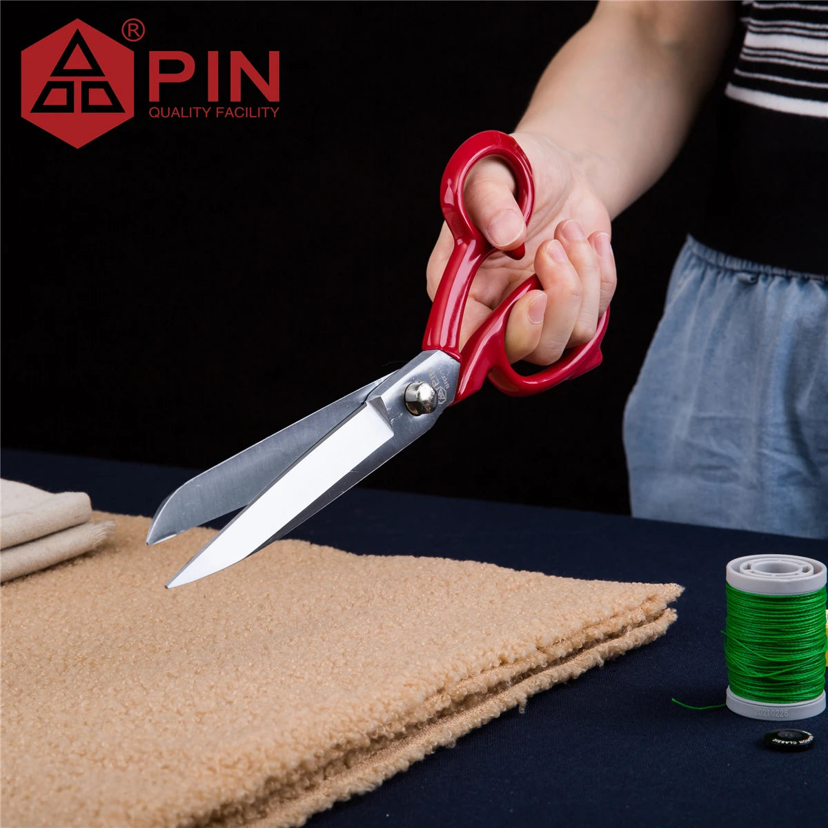 PIN Ultra Sharp Stoffschere 8" 10" 12", robuste Edelstahlschere für Nähen, Leder & allgemeine Schneidearbeiten