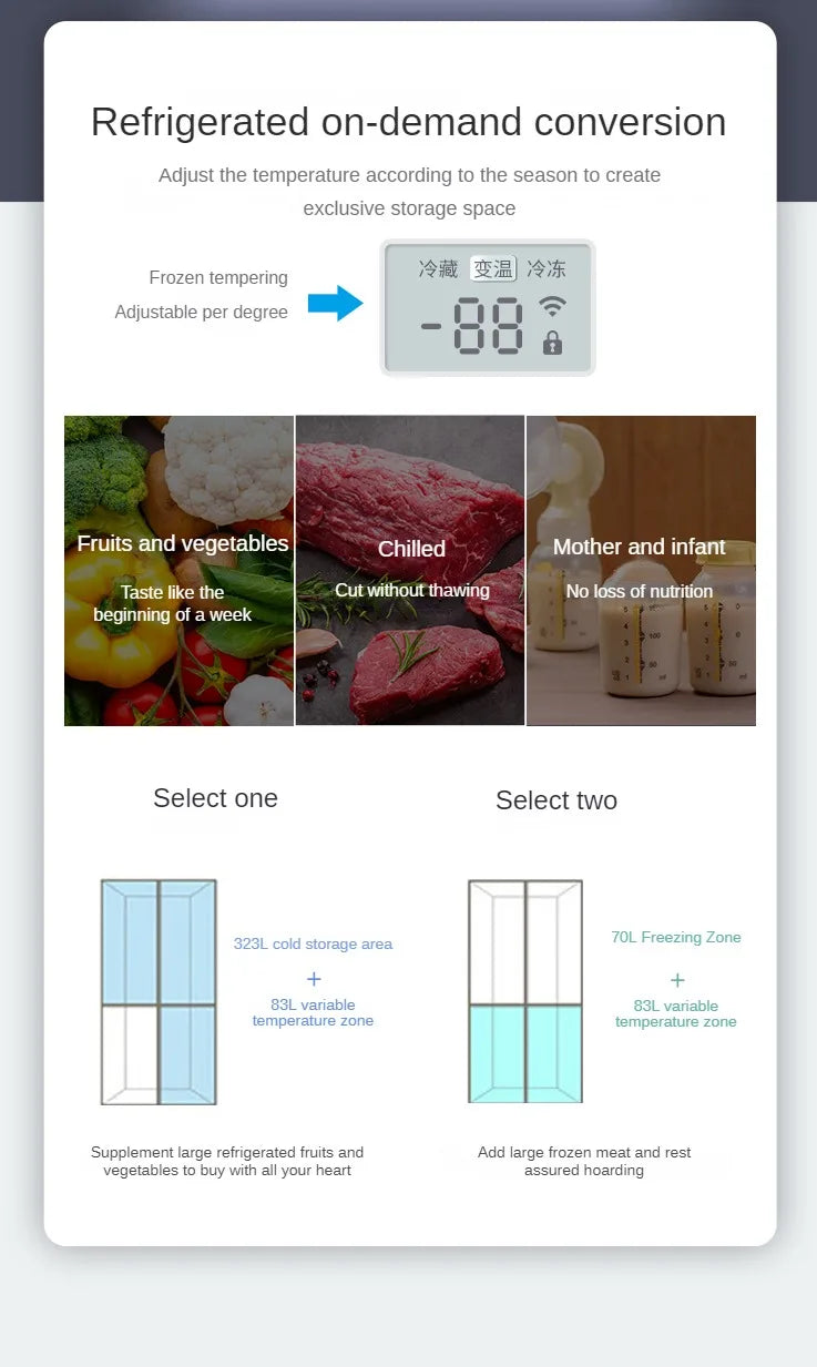 Factory OEM Commercial 4-Door Refrigerator with Bottom Freezer - Bulk Supply for Business & Home Use