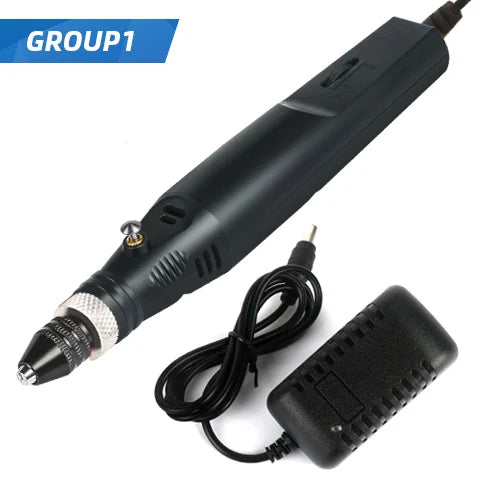 TUNGFULL Drill Engraver Mini Drill Tools Hand-held Mini Dremel Wood Working Tools Electric Grinding Accessories Set