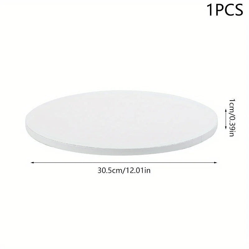 1 plateau à gâteau rond en carton blanc multi-taille, base pour cupcake, mousse, dessert, décorations de gâteau de mariage, anniversaire, fête, bricolage