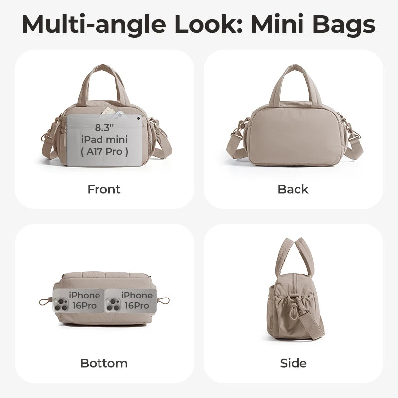Sac à bandoulière BAGSMART pour femmes, grande capacité, sac bandoulière, pochette quotidienne décontractée pour étudiantes et navetteuses, sac à main polyvalent pour les loisirs