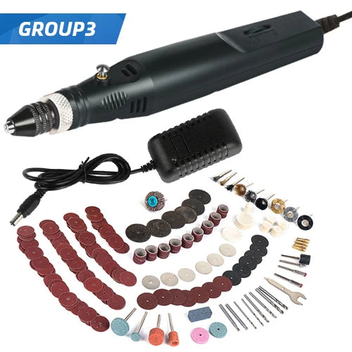 TUNGFULL Drill Engraver Mini Drill Tools Hand-held Mini Dremel Wood Working Tools Electric Grinding Accessories Set