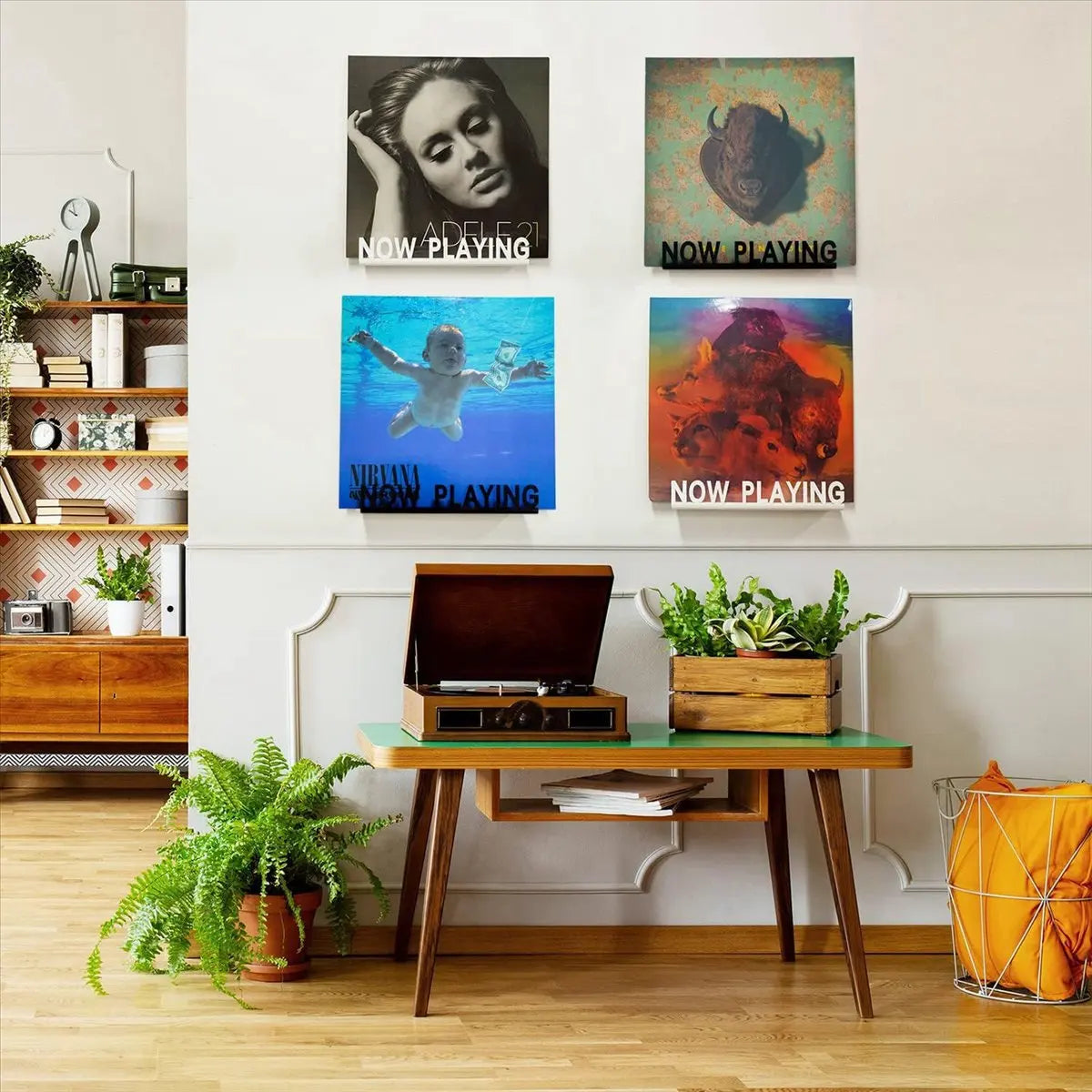 Tendance chaude-Support d'affichage mural pour CD et disques, étagère acrylique pour disques vinyles, pour la décoration de la maison, blanc, durable, facile à installer