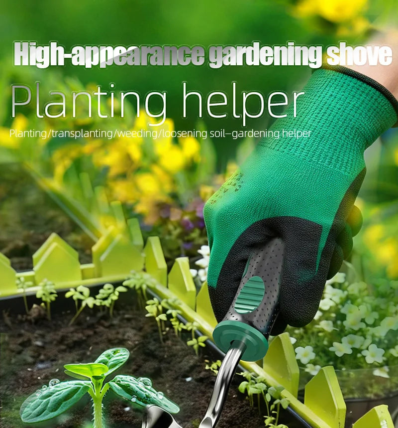 LAOA Multi-Function Garden Tools Collection, Planting Shovel, Soil Rake, Weeding Fork, All-in-One Garden Care Set
