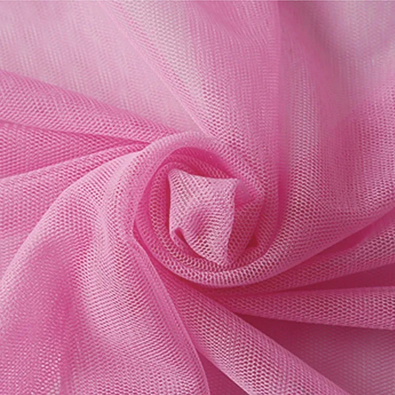 Tissu de Tulle à Mailles Douces Encrypté pour Coudre Décorations de Mariage Rideaux Moustiquaires Robe de Mariée Tissus de Couture DIY1m/5m/10m