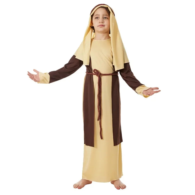 Saint Joseph Biblical Religious Boy Arabian Costume Halloween Boys Cosplay Outfits Carnival Easter Purim Fancy Dress