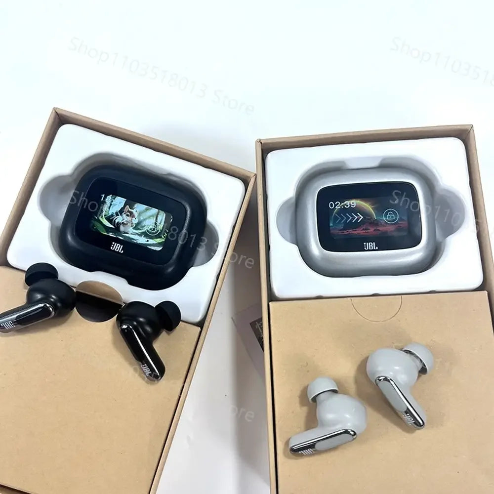 JBL Live Beam 3 True Wireless Bluetooth Earbuds Noise Cancelling Headset with LED Smart Display Box