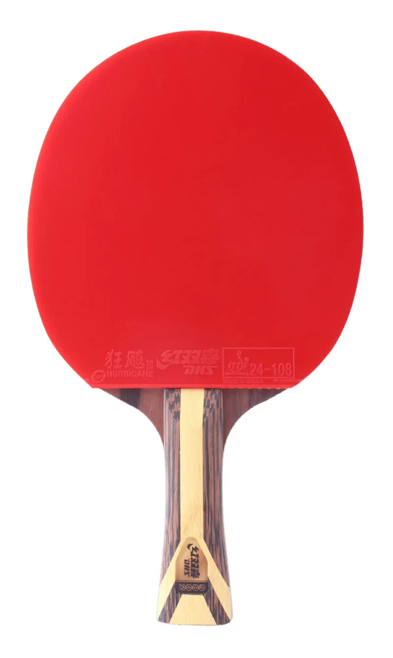 Raquette de tennis de table professionnelle DHS 9 étoiles, 5 plis bois 2 ALC, raquette de ping-pong offensive avec revêtement collant Hurricane