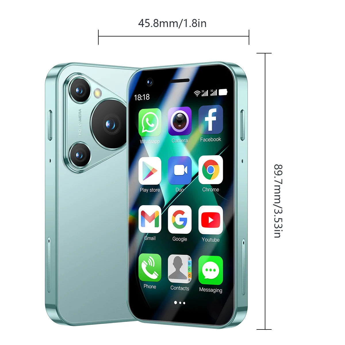 3G All-Network Mini Android Smartphone, 3.0-inch, Global Version, Supports GPS, 2+16GB, Compact and Portable
