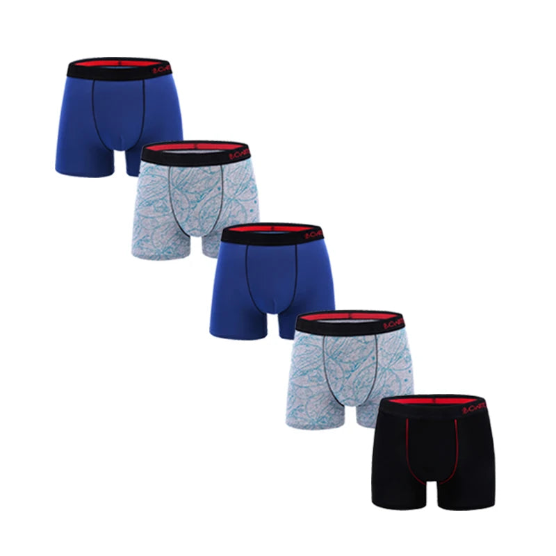5 Stück Herren Slips Baumwolle Boxer Sexy Herren Boxershorts Unterwäsche Shorts Lose Herren Boxershorts Set Familienunterwäsche Marken