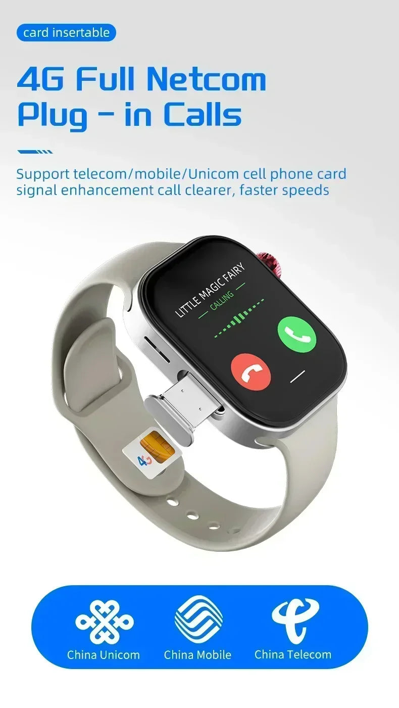 La smartwatch Android 4G VP99 dispose d'une caméra rotative à 180°, d'un emplacement pour carte SIM, du suivi GPS, de la connectivité WiFi, d'un espace de stockage de lecture et de la voix IA.