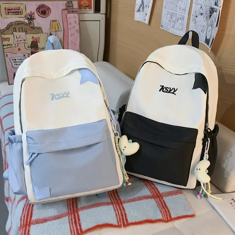 Nouveau Sac à Dos de Collège Imperméable pour Femme, Grande Capacité, Sacs d'École Tendance pour Ordinateur Portable, Joli Sac de Voyage pour Fille, Cool