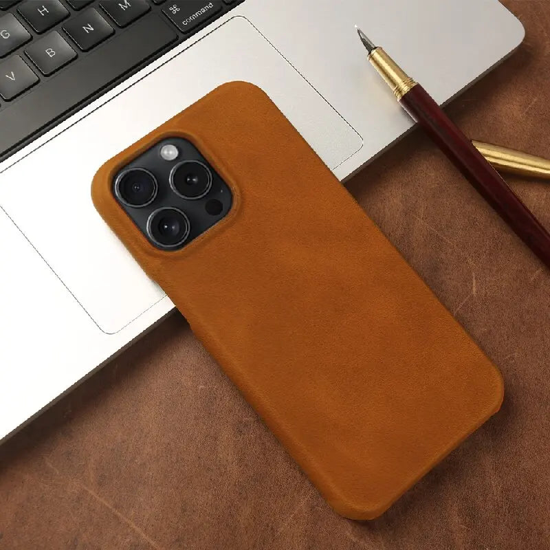 Fengma pattern leather phone case for iPhone 14 Pro 1516 Pro Max shockproof protective cover Genuine Leather Business
