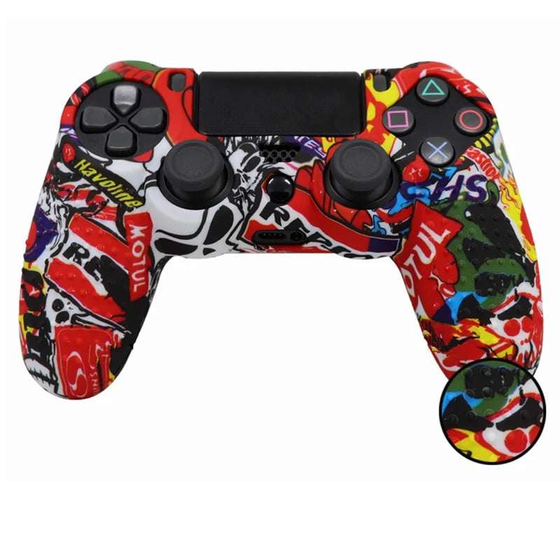 Coque de protection antidérapante en silicone souple pour manette SONY Playstation 4 PS4, compatible avec les gamepads PS4 Pro Slim