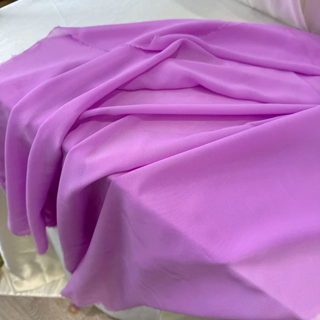 Tissu en mousseline pour robes, jupes, chemises, vêtements, décorations et projets de couture DIY, rose et violet