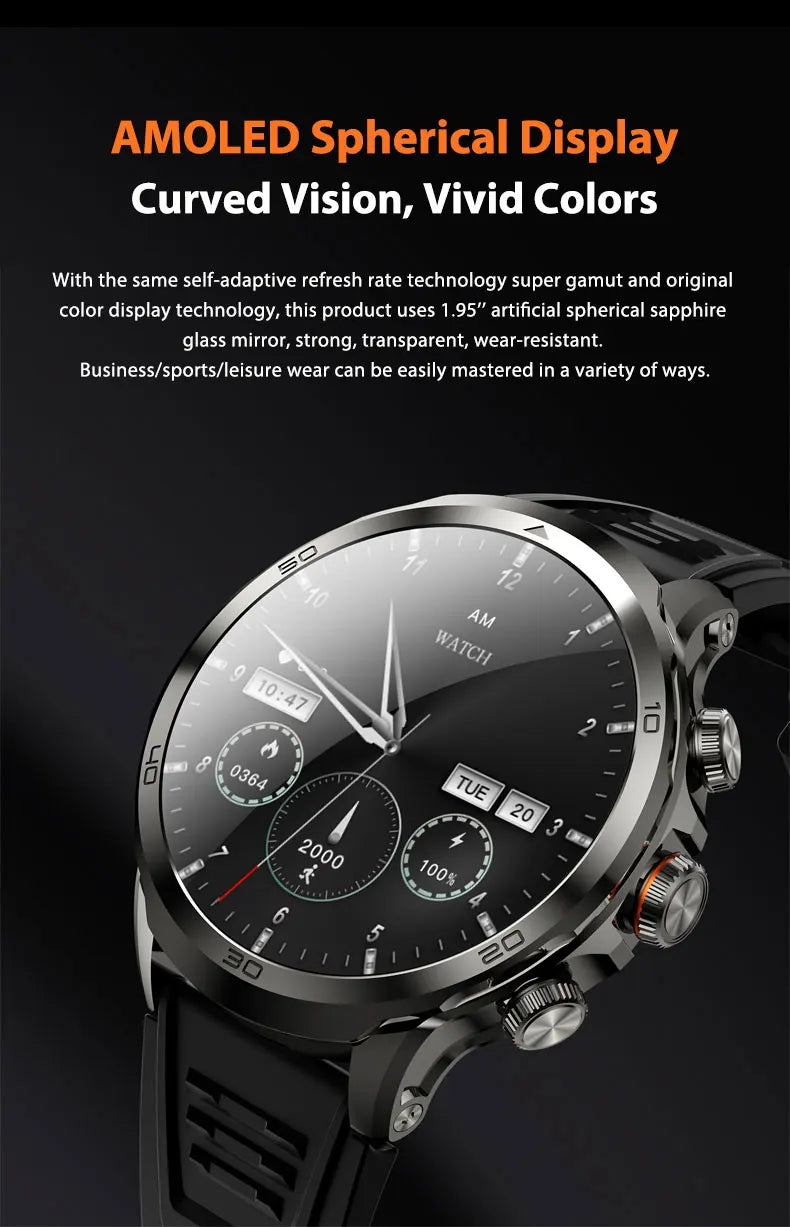 Original H19 Smart Watch Android 10.0 Smartwatch With 190° Rotary Camera GPS WIFI 1.95inch Larger Amoled Screen 256GB Storage
