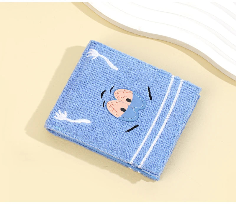 Plüsch-Cartoon-Geldbörse für Damen, weiche, flauschige Oberfläche mit Reißverschluss, PU-Leder-Münzbörse, niedliches, lässiges Geschenk für Mädchen