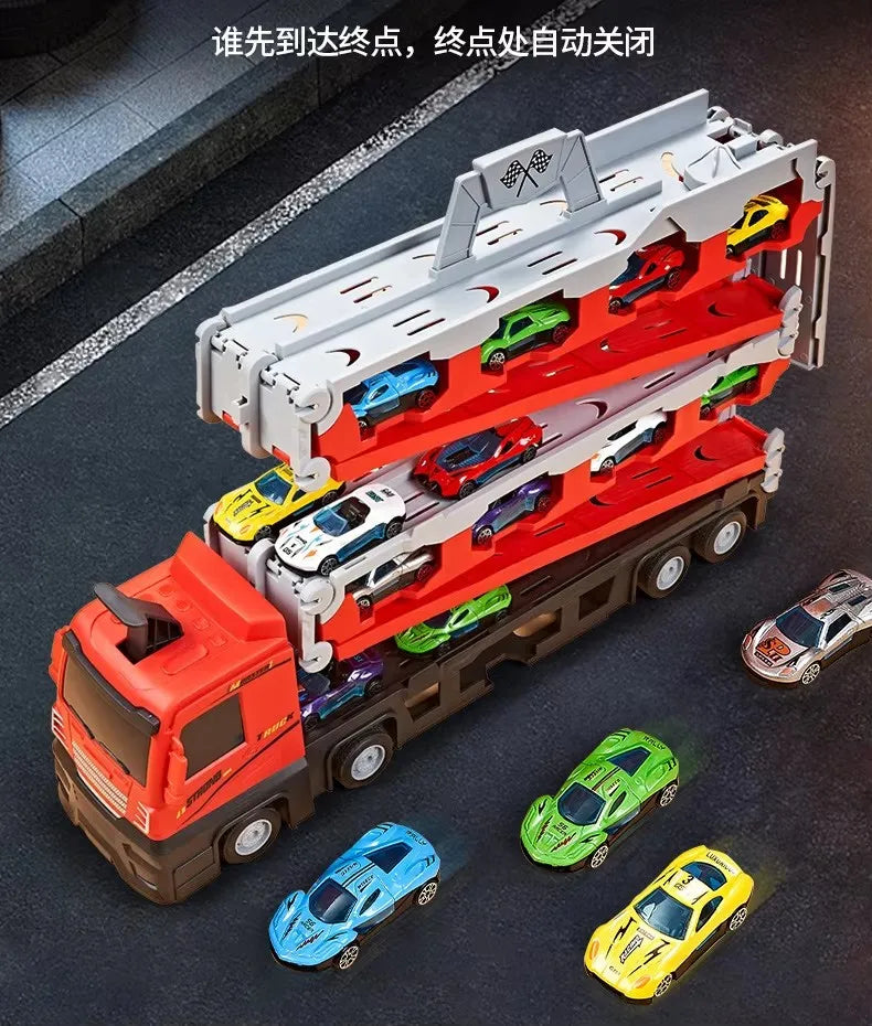 Race Track Car Ramp Toy Educational Game For Boys Children Racing Gliding Track Toys Puzzle Gliding Rail Car Park Toy