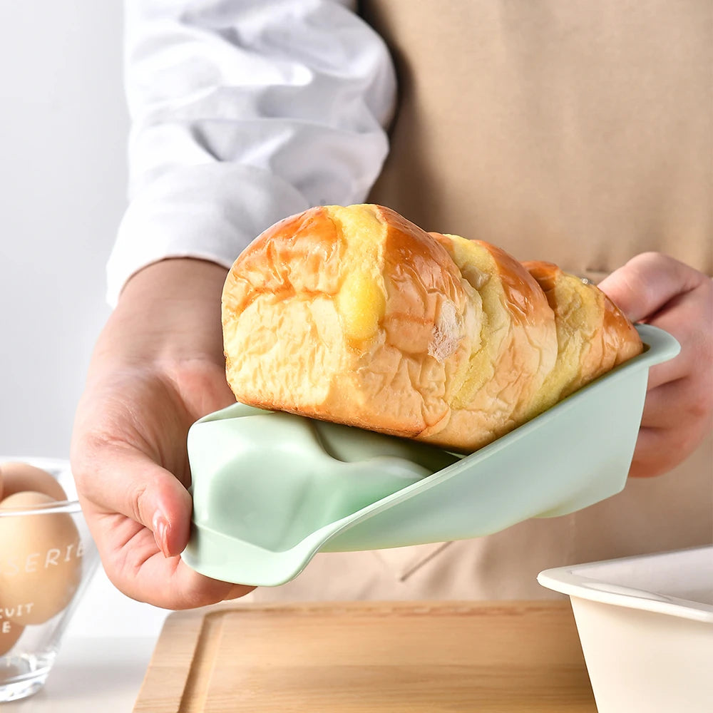 2 Stücke/Set Mini Kastenform Brot Toast Silikonform Rechteckige Kuchenform Käsekuchenform Backform Brot Backblech